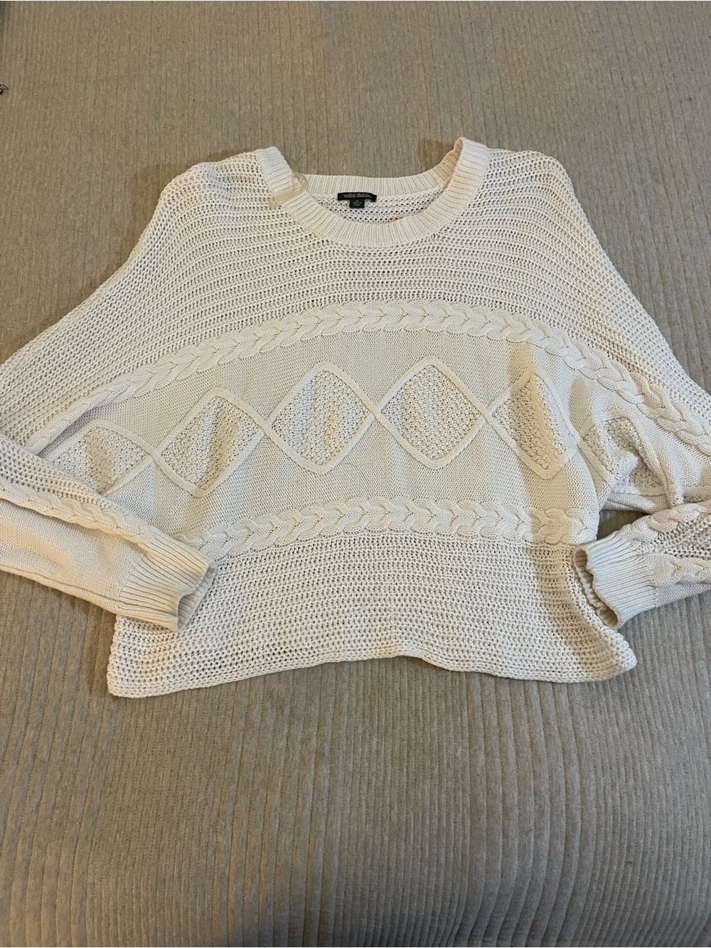 Wild Fable Ivory Cream Knit Sweater Size Medium target